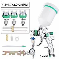 Kit de pistolet de pulvérisation de peinture HVLP avec buse de 1,4/1,7/2,0 mm