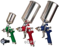 Kit de pistolet pulvérisateur HVLP Titan 19221 Pro Gravity, revêtu de couleur, pour base, détails, vernis transparent