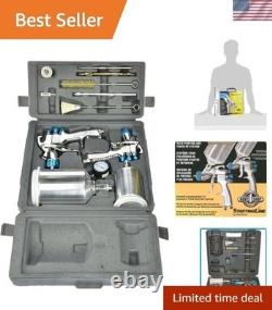 Kit de pistolet pulvérisateur gravité HVLP StartingLine avec godets de 600 cc et 250 cc pour des résultats professionnels