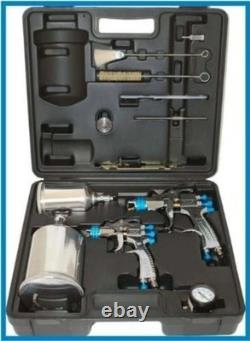 Kit de pistolet pulvérisateur gravité HVLP StartingLine avec godets de 600 cc et 250 cc pour des résultats professionnels