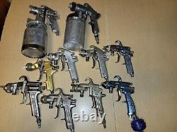 Lot de 10 pistolets de pulvérisation HVLP. Binks Devilbiss et Sicmo