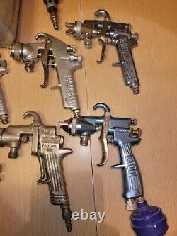 Lot de 10 pistolets de pulvérisation HVLP. Binks Devilbiss et Sicmo