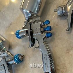 Lot de 3 pistolets pulvérisateurs de peinture à ligne de départ HVLP - EXPÉDITION RAPIDE
