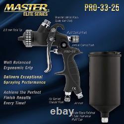 Maître Elite Haute Performance Série PRO-33 Pistolet Pulvérisateur HVLP avec Embout de 2.5mm