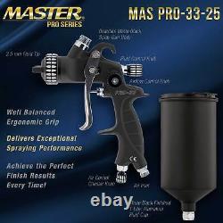 Master Pro 33 Série Hvlp Pistolet De Pulvérisation, 2,5mm Pointe, Régulateur D'air, Primer De Peinture Automatique