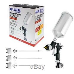 Master Pro Ultime Hvlp Pistolet 1.3, 1.4, 1.5mm Tip Fluide Règle Du Régulateur D'air