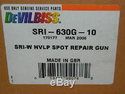 Nouveau Devilbiss Sri-630g-10 Réparation Spot Hvlp Sri-w Hlvp Avec 2 Tasses Et Entonnoir
