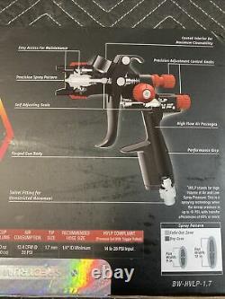 Nouveau! Spectrum Black Widow Professional Hvlp Spray Gun Bw-hvlp-1.7 (1525)