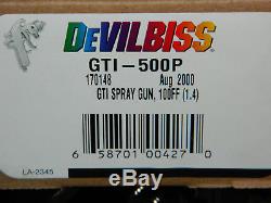 Nouveau Vieux Stock Devilbiss Gti-500p Hvlp Pistolet 1.4 100ff 170148 N ° 100 Astuce