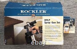 Nouveau jeu de pistolet de pulvérisation de finition Rockler HVLP HLVP-1000 avec tasse HVLP supplémentaire Nouveau jeu de pistolet de pulvérisation de finition Rockler HVLP HLVP-1000 avec tasse HVLP supplémentaire