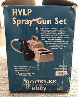 Nouveau jeu de pistolet de pulvérisation de finition Rockler HVLP HLVP-1000 avec tasse HVLP supplémentaire