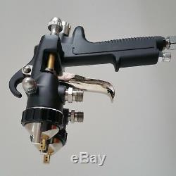 Pistolet À Peinture Hvlp Nano Chrome Double Bec Pneumatique Machine Outil Peinture Voiture
