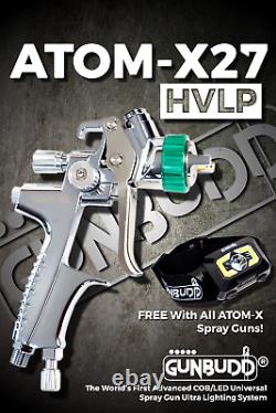 Pistolet À Vaporisateur Automobile Hvlp Atom-x27 Avec Lumière Gunbudd Gratuite