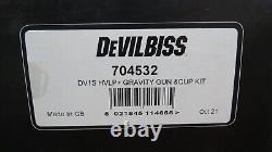 Pistolet Devilbiss 704532 Dv1 S Hvlp + Kit de Pistolet et Gobelet à Gravité Smart Repair 1.0 1.2 Nouveau