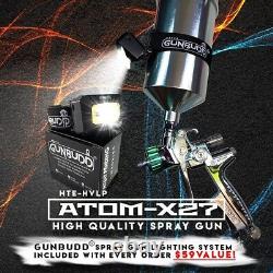 Pistolet à Peinture ATOM X27 HVLP Solvant/Eau avec Système d'Éclairage Ultra LED Gratuit