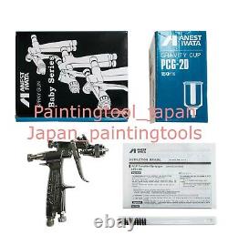 Pistolet à peinture ANEST IWATA LPH-80-102G E2 1.0mm HVLP avec godet central de 150ml PCG-2D-1