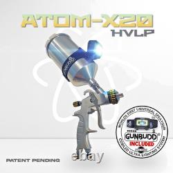 Pistolet à peinture ATOM X20 HVLP 1.3/1.4 + Lumière GunBudd Pro gratuite