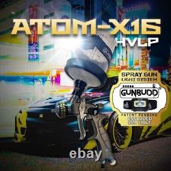Pistolet à peinture Atom X16 Mini HVLP Primer Detail Basecoat AVEC GUNBUDD OFFERT