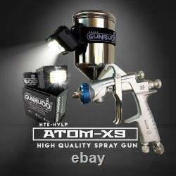 Pistolet à peinture HVLP ATOM Mini X9 pour peinture automobile avec GunBudd Ultra Light GRATUIT