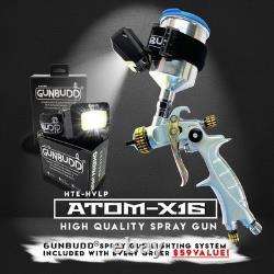 Pistolet à peinture HVLP Atom X16 Mini haute pression pour auto-détailage