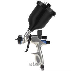Pistolet à peinture HVLP Digital Basecoat Plus avec buse de 1,3 mm et godet de 600 ml (Argent)