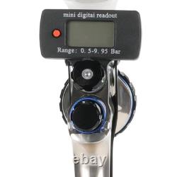 Pistolet à peinture HVLP Digital Basecoat Plus avec buse de 1,3 mm et godet de 600 ml (Argent)