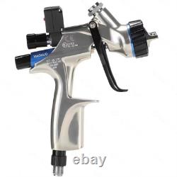 Pistolet à peinture HVLP Digital Basecoat Plus avec buse de 1,3 mm et godet de 600 ml (Argent)