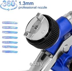 Pistolet à peinture HVLP polyvalent avec design léger et réservoir en aluminium de 600 ml