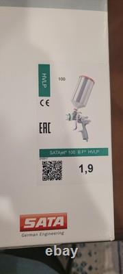 Pistolet à peinture SATA jet 100 B F HVLP buse 1.9 avec godet