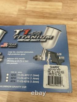 Pistolet à peinture Sharpe Titanium T1-HVLP TI. Utilisé quelques fois. BIEN.