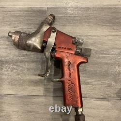 Pistolet à peinture à gravité HVLP Snap On 1,3 mm rouge Saber BF813 fabriqué aux États-Unis