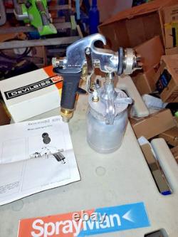 Pistolet à peinture à turbine HVLP DeVilbiss JGHV-501 avec godet de pression Sharpe 450