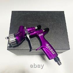 Pistolet de peinture Devilbiss Purple CV1 HVLP avec buse de 1,3 mm et réservoir de 600 ml pour voiture