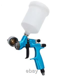 Pistolet de peinture pour voiture HVLP bleu CV1 1,3mm buse 600ML Spray Gun