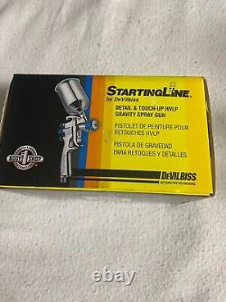Pistolet de pulvérisation DevilBiss StartingLine 802405 HVLP à alimentation par gravité pour les détails et les retouches