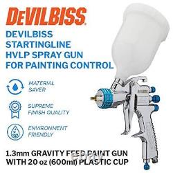 Pistolet de pulvérisation HVLP STARTINGLINE pour la peinture - Contrôle du pistolet à gravité 1,3 mm.