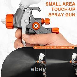 Pistolet de pulvérisation HVLP mini, pistolet de pulvérisation de peinture à compresseur d'air avec buse de 1,0 mm