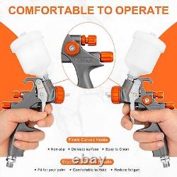 Pistolet de pulvérisation HVLP mini, pistolet de pulvérisation de peinture à compresseur d'air avec buse de 1,0 mm