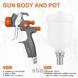 Pistolet de pulvérisation HVLP mini, pistolet de pulvérisation de peinture à compresseur d'air avec buse de 1,0 mm