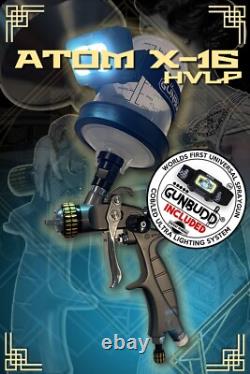 Pistolet de pulvérisation Mini ATOM Mini X16 HVLP pour peinture automobile - Utilisation universelle + Pistolet GunBudd GRATUIT