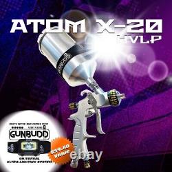 Pistolet de pulvérisation d'air ATOMX20 HVLP 1.3-1.4 avec alimentation par gravité pour peinture automobile