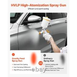 Pistolet de pulvérisation d’air HVLP à 3 buses 600 ml pour automobile