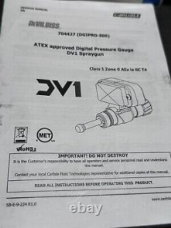 Pistolet de pulvérisation de basecoat DevilBiss DV1-B PLUS HVLP sans godet, buse de 1,2, 1,3, 1,4 mm