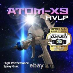 Pistolet de pulvérisation de peinture automobile Atom Mini-X9 HVLP Outil professionnel de carrosserie