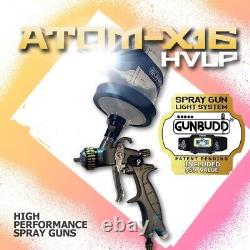 Pistolet pulvérisateur HVLP ATOM X16 pour retouches avec système Gunbudd Ultra Light offert