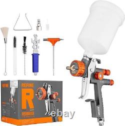 Pistolet pulvérisateur HVLP Kit de pistolet à peinture pneumatique avec buse de 1,3 mm 600CC Coupe Facile