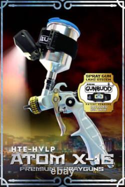 Pistolet pulvérisateur mini Atom X16 HVLP Gravity Feed avec GRATUIT LED Gunbudd Light
