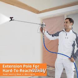 Pulvérisateur de peinture sans air HVLP à haute efficacité avec tige d'extension et pompe à piston