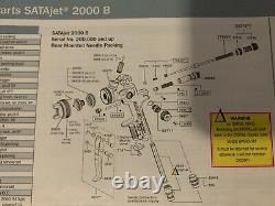 SATA Jet 2000b Hvlp/rp Repair/rebuild Kit Flambant Neuf Avec (2) Articles Supplémentaires