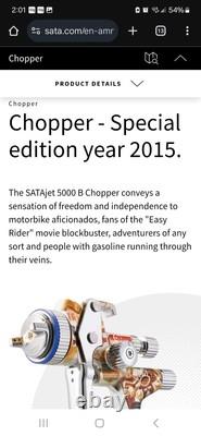 Sata Jet 5000 B HVLP 1.3 CHOPPER ÉDITION LIMITÉE. Utilisé une fois. IMMACULÉ.